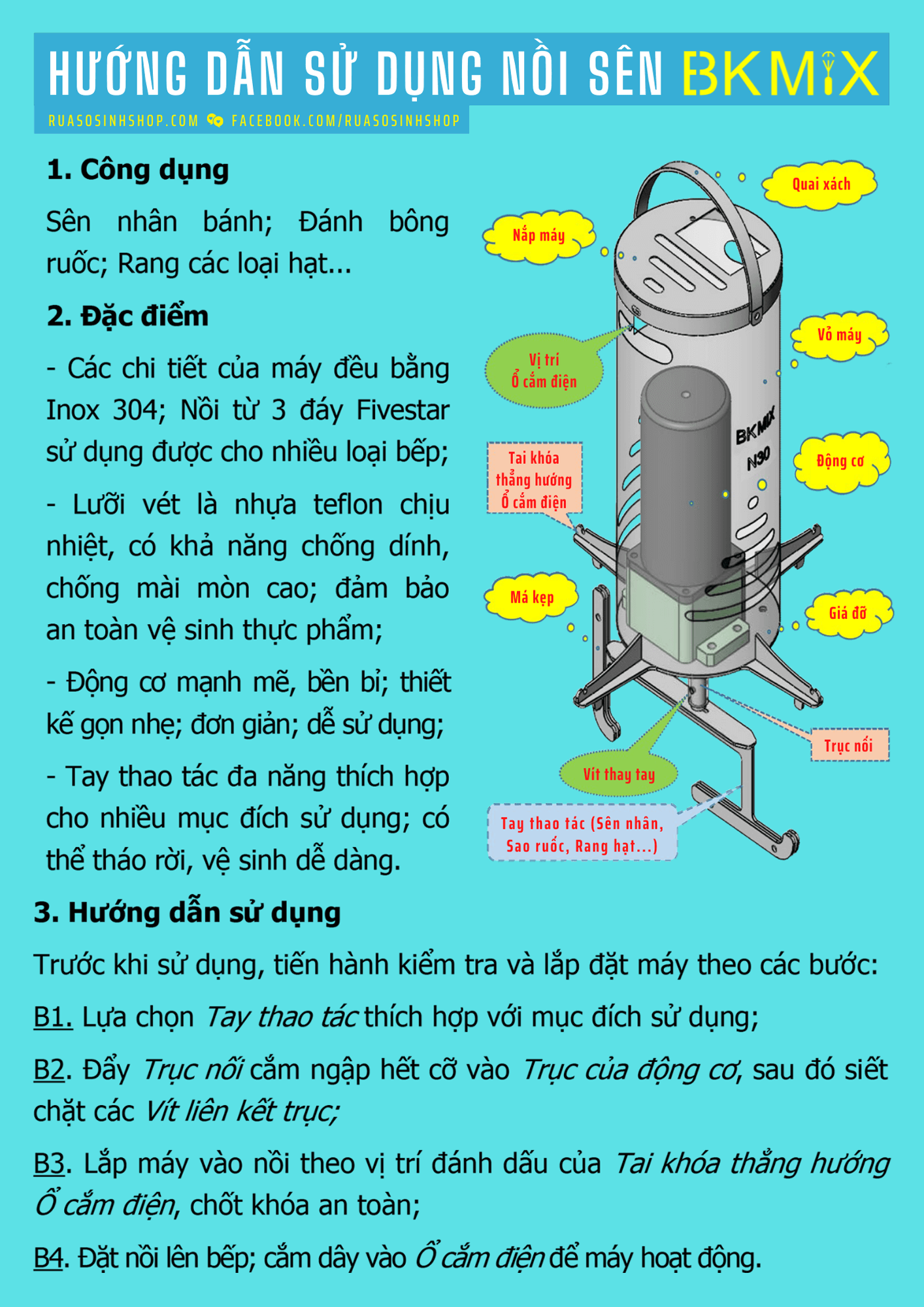 1. Huong dan su dung Noi sen nhan BKMIX 2021 (Mat truoc)