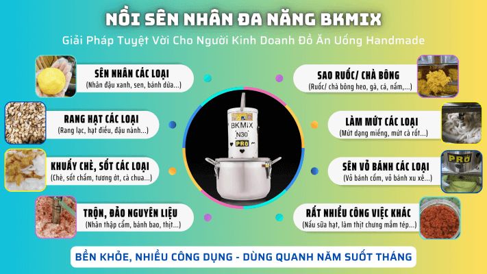 Nồi sên nhân BKMIX 2.0KG N30-MT-PRO rất đa năng